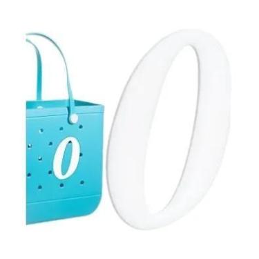 Imagem de Decoração De Letras Do Alfabeto 3D Brancas Para Bolsa De Mão Acessório