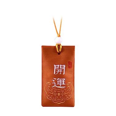 Imagem de Walmeck Colar de Bolsa de Sal Espiritual, Sal Espiritual Bordado Com sachê para Dinheiro, Saúde, Amor, Segurança (Laranja)