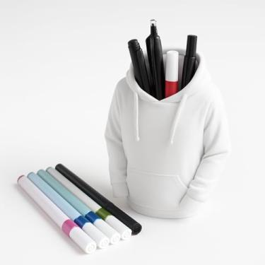 Imagem de Organizador Jaqueta, Porta Lapis Treco Canetas Home Office, Porta Pincel, Acrilico, Mesa, Escritorio, Porta Maquiagem, Suporte, Base Lapizeira, Porta Coisa, (Branco)