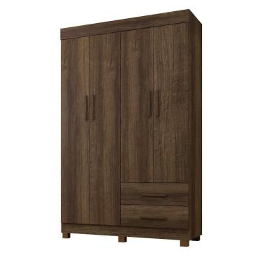 Imagem de Roupeiro Copacabana New 4 Portas 2 Gavetas Benetil Imbuia