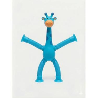 Imagem de girafa ventosa telescópica,ventosa elástico design animal fofo | Esticar e descomprimir novos brinquedos sucção para meninos meninas Vieira Ofertas
