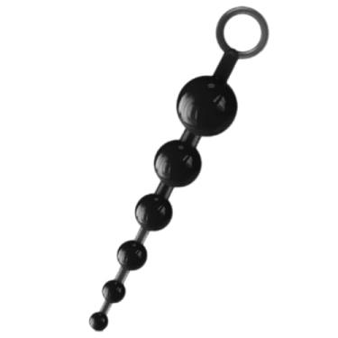 Imagem de Plug Anal 6 Esferas Dilatador Progressivo Treinamento 25cm Submissão Confortável EL001