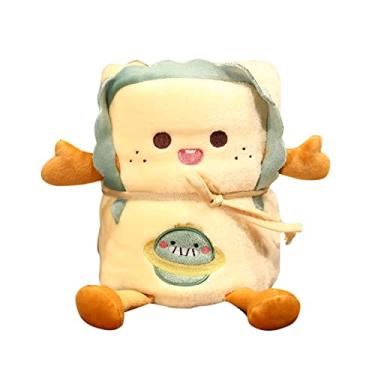 Imagem de Manta de Lanamento Fleece Rolável Bonita Plegável com Corda para Casa Escritório Carro Sofá Macia Leve Quente