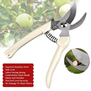 Imagem de Tesouras de Poda Aço Inoxidável Portáteis Multifuncionais Pomar Multipropósito com Grip Confortável Mola para Economia F