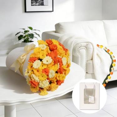 Imagem de Cobertor de buquê de lírio do vale de crochê feito à mão – presentes românticos redondos de 129 cm, presentes românticos macios e leves para ela, aniversário, casamento, dia dos namorados, dia das