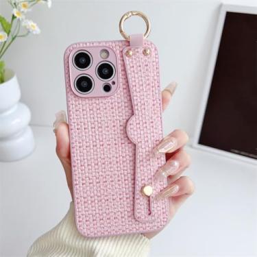 Imagem de IRTGFG Capa protetora para iPhone 16 com alça de pulso em malha trançada e à prova de choque (para iPhone 16/3)