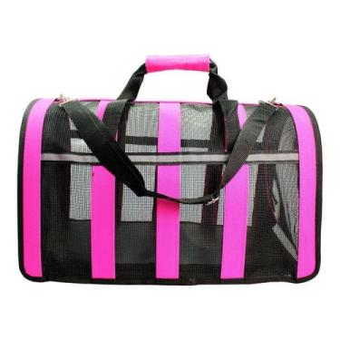 Imagem de Bolsa Transporte Pet Gato Cachorro Caes Animais Esitmaçao Faixa Reflet