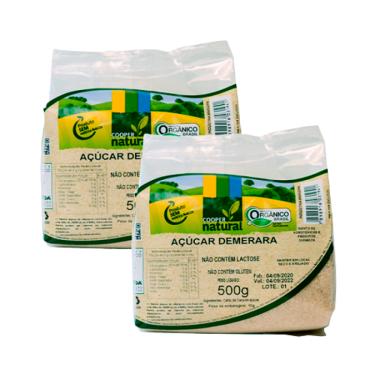 Imagem de Kit 2X: Açúcar Demerara Orgânico Coopernatural 500g