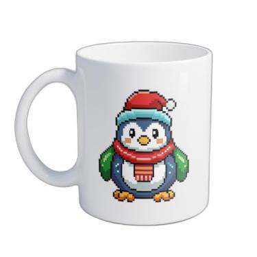 Imagem de Caneca Xícara de Café Porcelana 300ml Pinguim de Natal