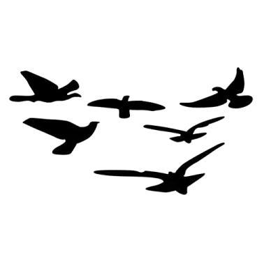 Imagem de GLOGLOW Adesivo de Parede de Espelho Em Forma de Pássaro, Decalques de Parede de Plástico DIY, Adesivos Reflexivos Decorativos para Sala de Estar e Quartos, Decoração Diária (Preto)