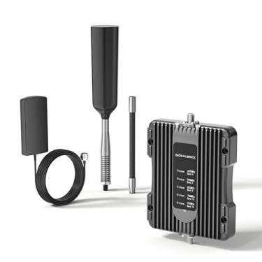 Imagem de SignalBrick Amplificador de celular para carro, SUV, van|Booster de sinal de celular de veículo para todas as operadoras americanas|Aumenta 5G/4G LTE/3G na banda 12/17/13/5/2/25/4/66|Aprovado pela FCC