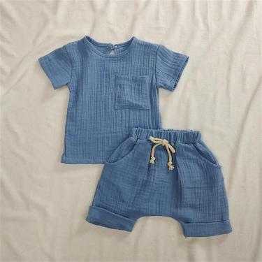 Imagem de Conjunto De Roupa De Algodão Para Bebê Menina E Menino, 2 Peças, Macac