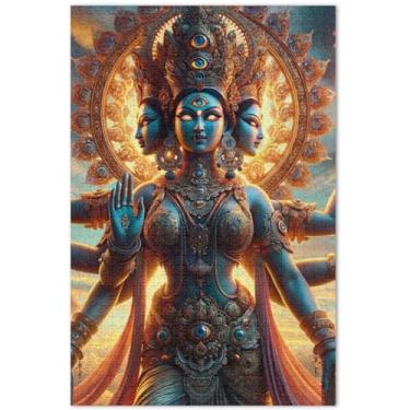 Imagem de Unicórnios roxos personalizados, cenário fantástico, quebra-cabeças de 1000 peças para adultos, quebra-cabeças divertidos e divertidos para adultos, cenário, arte floral, 75 x 40 cm