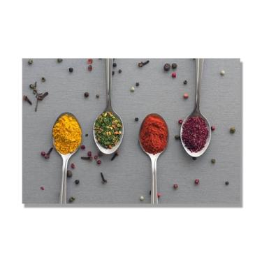 Imagem de NHLDZYH Pintura de cozinha moderna especiarias, impressão de arte, imagens para cozinha, decoração de parede de cozinha moderna. C32. 70 x 105 cm. Apenas tela