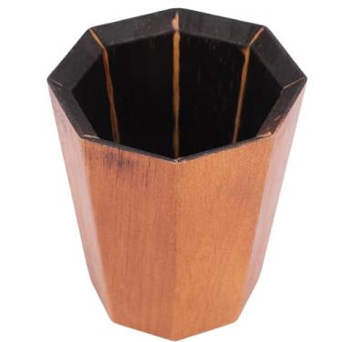 Imagem de AUNMAS Copo de Uísque, Interior Carbonizado Torrado a Fogo, Artesanal, Preto, Madeira de Borracha, Retenção de Temperatura, Caneca de Uísque para Presentes, Uso Diário (Nenhum sinal)