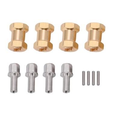 Imagem de SPYMINNPOO 4 PCS Espaçadores de Roda RC, Extensores de Cubo de Latão de 18 Mm Acessórios de Carro RC para 1/10 SCX10 4 Slash (Ouro)