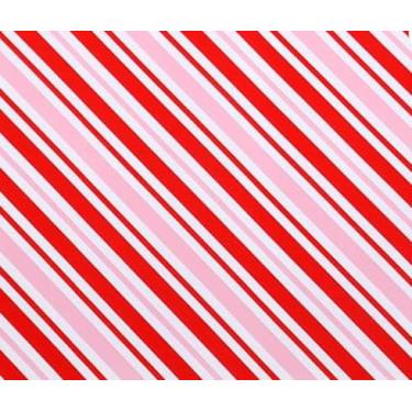 Imagem de Miss DuiDui Rolo de papel de embrulho listrado para presente - 43 cm x 66 cm - Design listrado rosa vermelho branco para aniversário, Natal, Dia dos Namorados, festa, chá de bebê, feriado, casamento