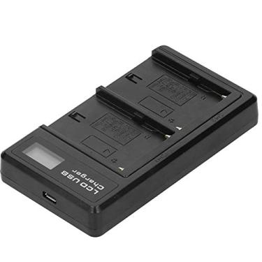 Imagem de GLOGLOW Outros Acessórios de Câmera Carregador para NP-F550, F970, F960, F980, Material ABS, Carregamento USB, Design Leve e Portátil, Display LCD de 109g, Bateria Dupla Nan