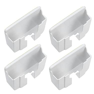 Imagem de GLOGLOW Prateleira de Armazenamento Montada na Parede, Pacote Com 4, Material ABS, Suporte para Carregador de Telefone e Suporte para Controle Remoto, 10x8,6x3,5cm, para Quarto, Cozinha, Hardware