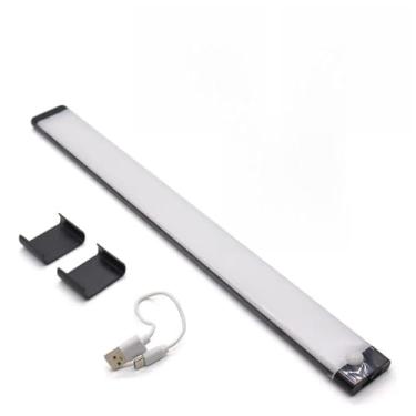 Imagem de Kit 9 Luminária Difusa C/sensor 60cm Preta C/usb