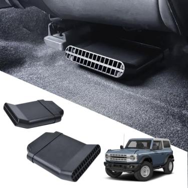 Imagem de RUNROAD Extensor de ventilação sob o assento compatível com acessórios de 4 portas Ford Bronco 2021-2025, defletores de ventilação do assento traseiro para extensões de ar condicionado traseiras