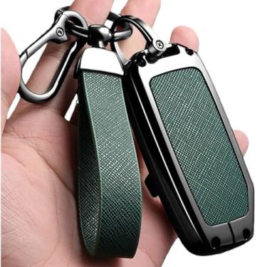Imagem de Capa para chave de carro em couro de liga de zinco Capa para chave compatível com Kia GT Line/Forte/Seltos/K3/K5/Sportage/Ceed/Soul/Smart Pao/Ace Kaiku/E/Pao Capa para chave(Green-2)