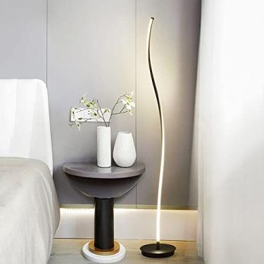 Imagem de Luminária de chão LED moderna, luminária de pé para sala de estar, iluminação brilhante, luminária alta para quartos e escritórios - regulável, luminária de chão contemporânea para interiore