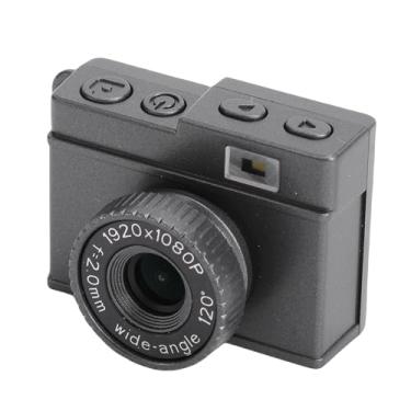 Imagem de Akozon Hd 1080p Retro Minúsculo Chaveiro Câmera Vintage Micro Câmera de Vídeo Chaveiro Com Tela de 1.14 Polegada Portátil para Viagens Ao Ar Livre (Cinza)