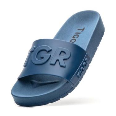 Imagem de Chinelo Infantil Masculino Tigor T. Tigre Original Macio Slide Azul, 2
