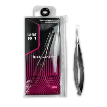 Imagem de Tesoura de Cutícula Aço Inox Profissional Modelo 90 1mm Uso Manicure e Pedicure