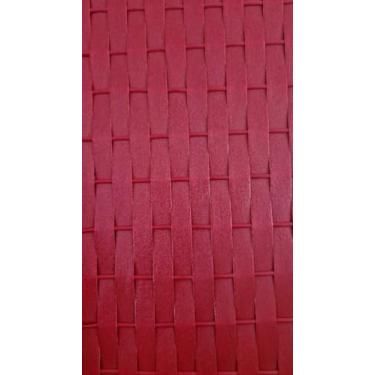 Imagem de Lixeira Organizadora Decorativa com Estrutura de Madeira e Acabamento em Fibra Sintética Colorida (VERMELHO)