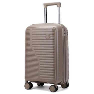 Imagem de Mala de Bordo Dermond PRO | Super Resistente, Cadeado Embutido e Rodas Silenciosas Removíveis (Champanhe)