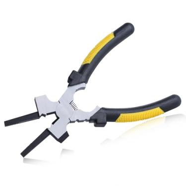 Imagem de Alicate de solda MIG de 17 cm com furos de medição, limpador de bocal MIG, cortador de fio, alicate profissional MIG, ferramentas de soldagem multifuncionais para soldagem, elétrica, mecânica, oficina