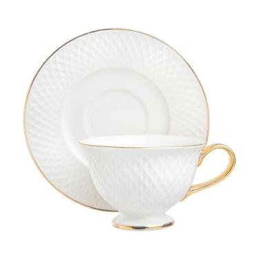 Imagem de Xícara Para Chá Eclat Gold 250 ml 10 cm - Home Style