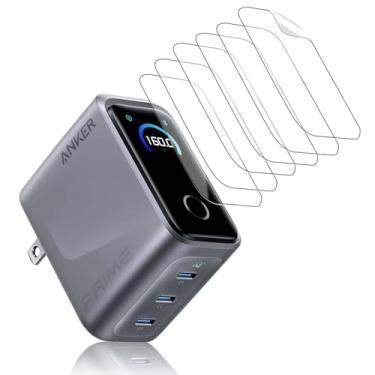 Imagem de NOUKAJU [Pacote com 6] Protetor de tela para carregador Anker Prime 160W, material TPU, resistente a arranhões, alta transparência, protetor de tela macio para carregador Anker Prime 160W (A2687