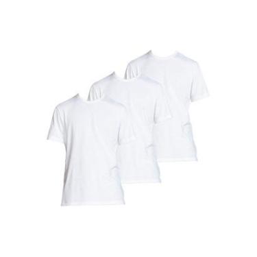 Imagem de Kit com 3 Camisetas Masculina Hering 299 Branco-Masculino