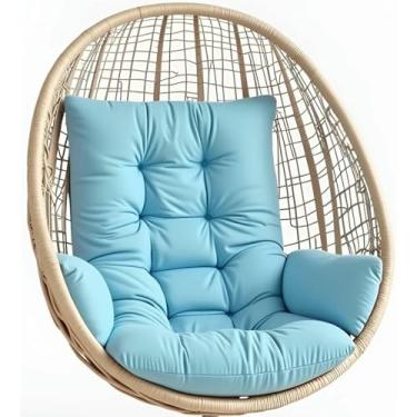 Imagem de Almofada para cadeira suspensa tipo ovo, para uso interno e externo, ideal para cestos suspensos e redes de balanço, com apoio de braço (OnlyCushion)