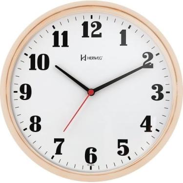 Imagem de RELOGIO DE PAREDE HERWEG 6126-324 BEGE PINUS