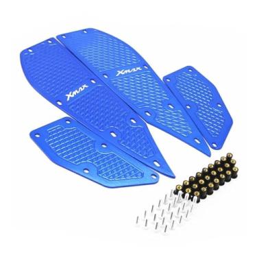 Imagem de Anti-derrapante Apoio Para Os Pés Kit De Para Dianteiro E Traseiro Para Xmax250 Xmax300 2017-2020 Conjunto Descanso Para(Azul)