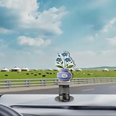 Imagem de Acessórios de acrílico para carro e decoração de casa design de lontra entusiasta com mola agitada, adequado para carro, mobiliário doméstico, mesa e bicicleta, presente de Natal ideal para amigos e