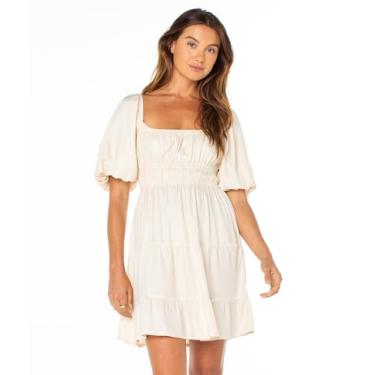 Imagem de Roxy Vestido feminino Sunset Oasis, vestido de tecido, Pergaminho liso, PP