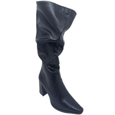 Imagem de Bota Dakota Feminina Casual com Detalhe Franzido Salto 8 cm Cor:;Tamanho:35;Gênero:Feminino-Feminino