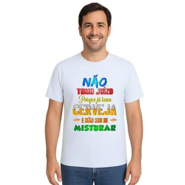Imagem de Camiseta Não Tomo Juízo Tomo Cerveja Personalizada - Use P4, Branco, A