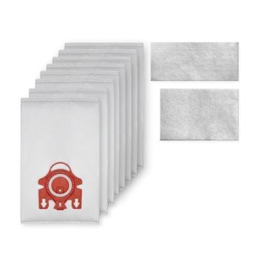 Imagem de Quick Parts Delivery Saco de pó a vácuo - Saco de pó de tecido durável - Saco de pó premium - Saco de aspirador de pó de design leve - (8 sacos + 2 filtros)