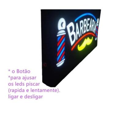 Imagem de painel led letreiro placa luminoso  BARBEARIA BIVOLT  - tltled