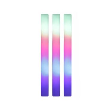 Imagem de Pacotes Lembranças Vários Iten Bastão de Led Espuma/Plástico Neon 3 Fases - Festas Rave Casamento - Pisca Luz(20,Espuma 40cm)