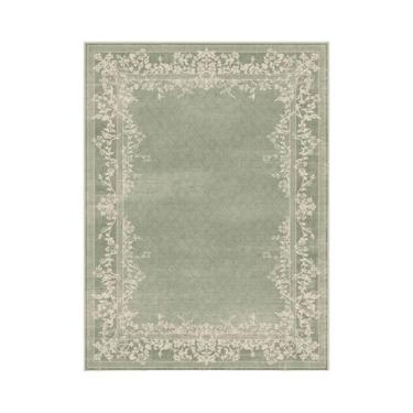 Imagem de Tapete Grande Antiderrapante Verde Sálvia Estilo Europeu Inspirado Na 