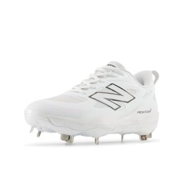 Imagem de New Balance Tênis feminino Fresh Foam X Velo V4 Metal Softball, Branco/preto, 9