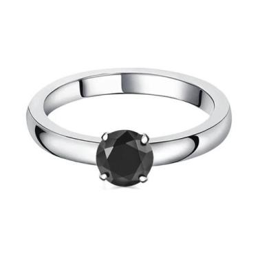 Imagem de Anel De Noivado Solitário Feminino De 1.5 CT Em Aço Inoxidável Com Zir