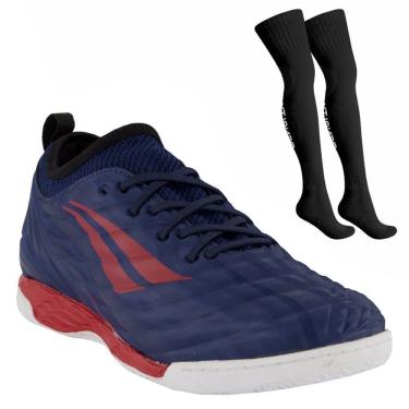 Imagem de Kit Chuteira Futsal Penalty Brasil 70 Locker XXI + Par de Meião